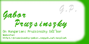 gabor pruzsinszky business card